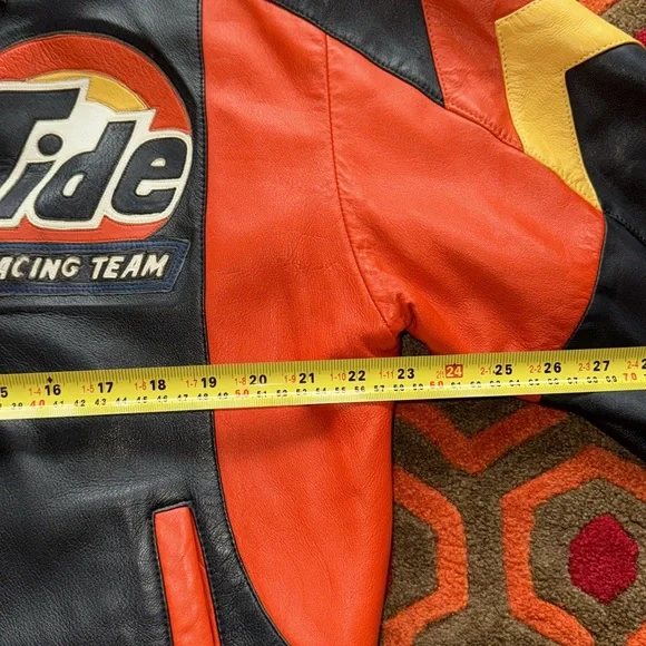 MAKE OFFER! Tide Racing Team Leather Jacket Men's Small/Med coat - Picture 5 of 11